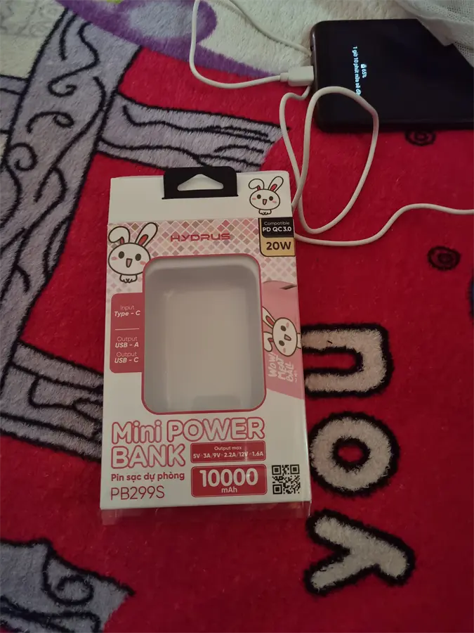 Khách hàng review Pin sạc dự phòng 10000mAh Type C PD QC3.0 20W Hydrus PB299S 21