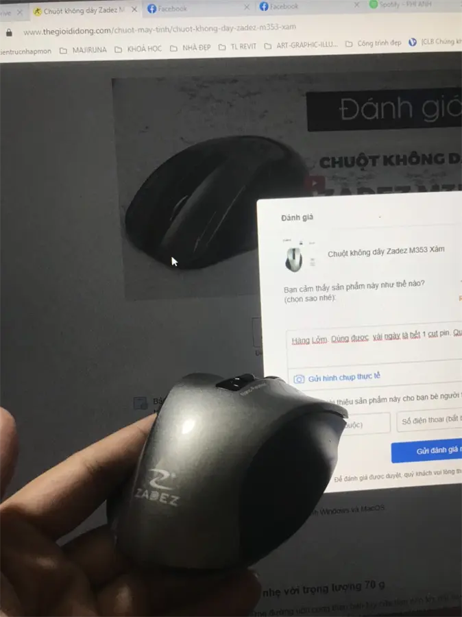 Khách hàng review Chuột Không dây Zadez M353 5