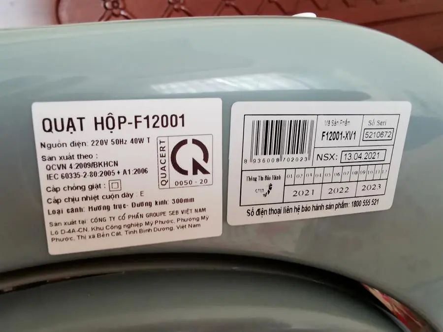 Khách hàng review Quạt hộp Asia F12001 2