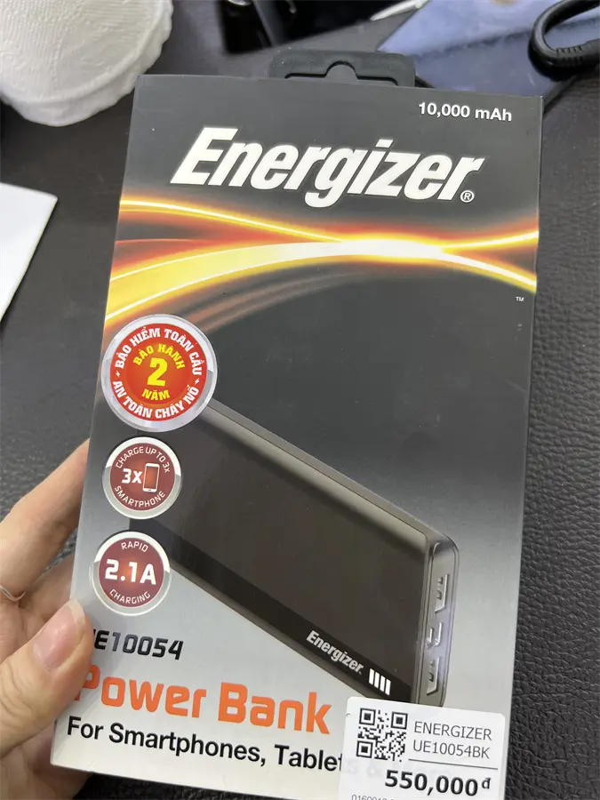 Khách hàng review Pin sạc dự phòng Polymer 10.000 mAh Type C Energizer UE10054BK 2