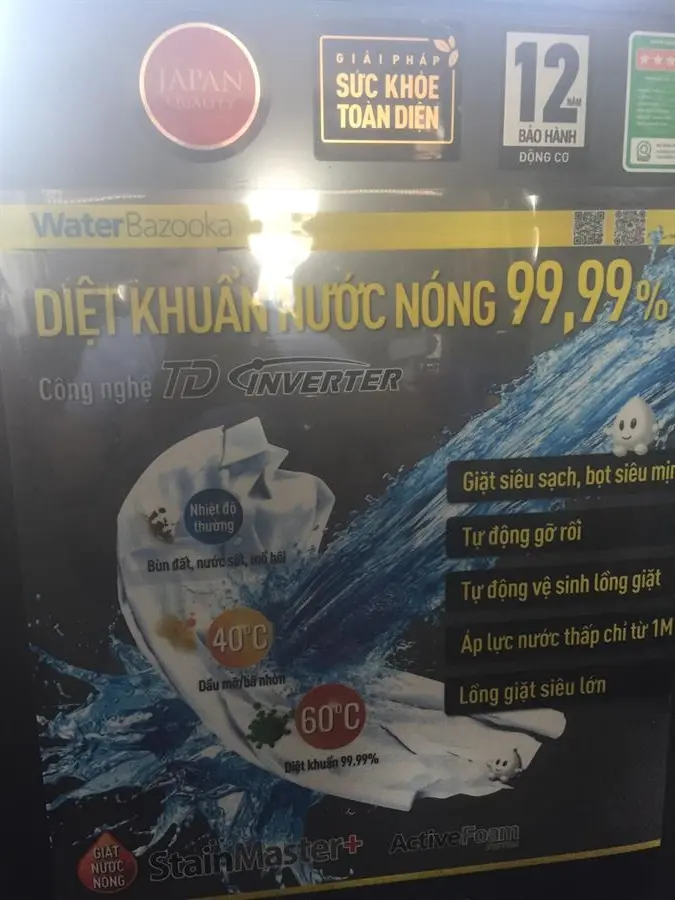 Khách hàng review Máy giặt Panasonic Inverter 9.5 Kg NA-FD95V1BRV 29