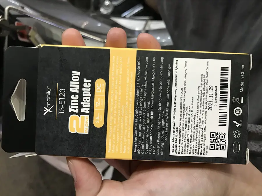 Khách hàng review Cáp chuyển đổi 2 cổng lightning sang 3.5mm Xmobile TS-E123 Xám 4