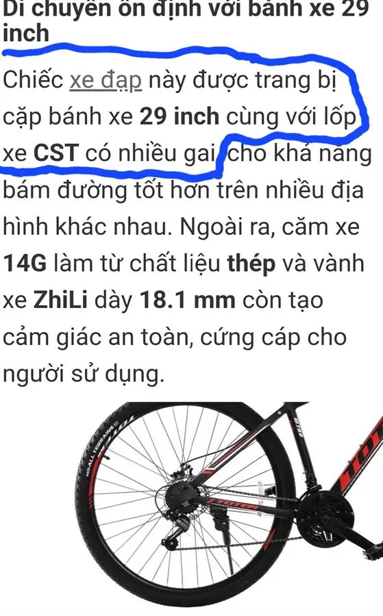 Khách hàng review Xe Đạp Địa Hình MTB Totem W760 29 inch Size M 5