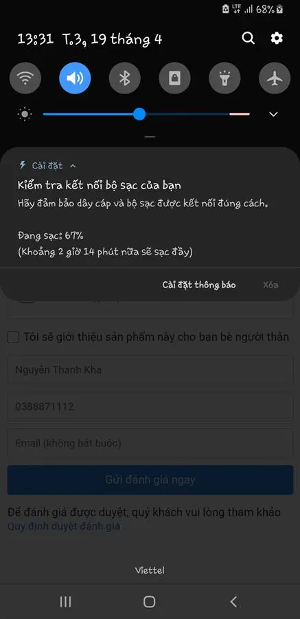 Khách hàng review Pin sạc dự phòng Polymer 20.000 mAh Type C PD QC3.0 18W Xmobile PowerBox P69D 19