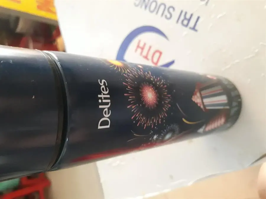 Khách hàng review Bình giữ nhiệt inox 420 ml Delites KS K550B37 pháo bông 1