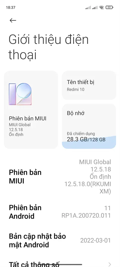 Khách hàng review Điện thoại Xiaomi Redmi 10 (4GB/128GB) 1