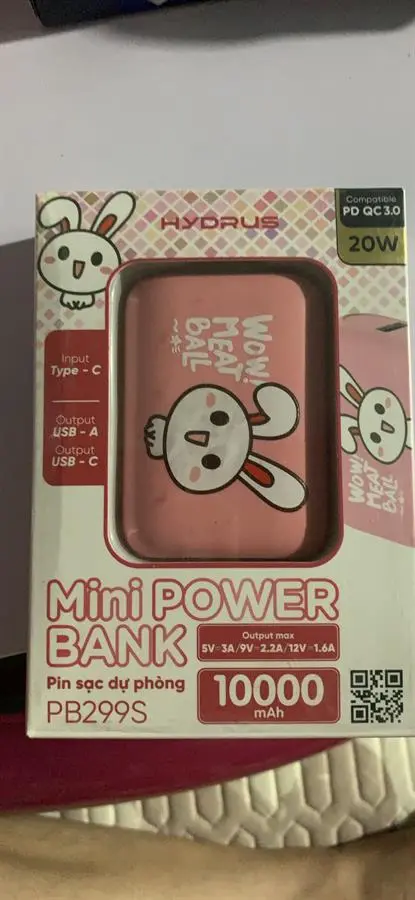 Khách hàng review Pin sạc dự phòng 10000mAh Type C PD QC3.0 20W Hydrus PB299S 16
