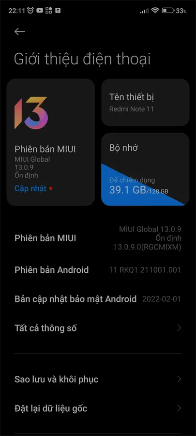 Khách hàng review Điện thoại Xiaomi Redmi Note 11 (6GB/128GB) 27