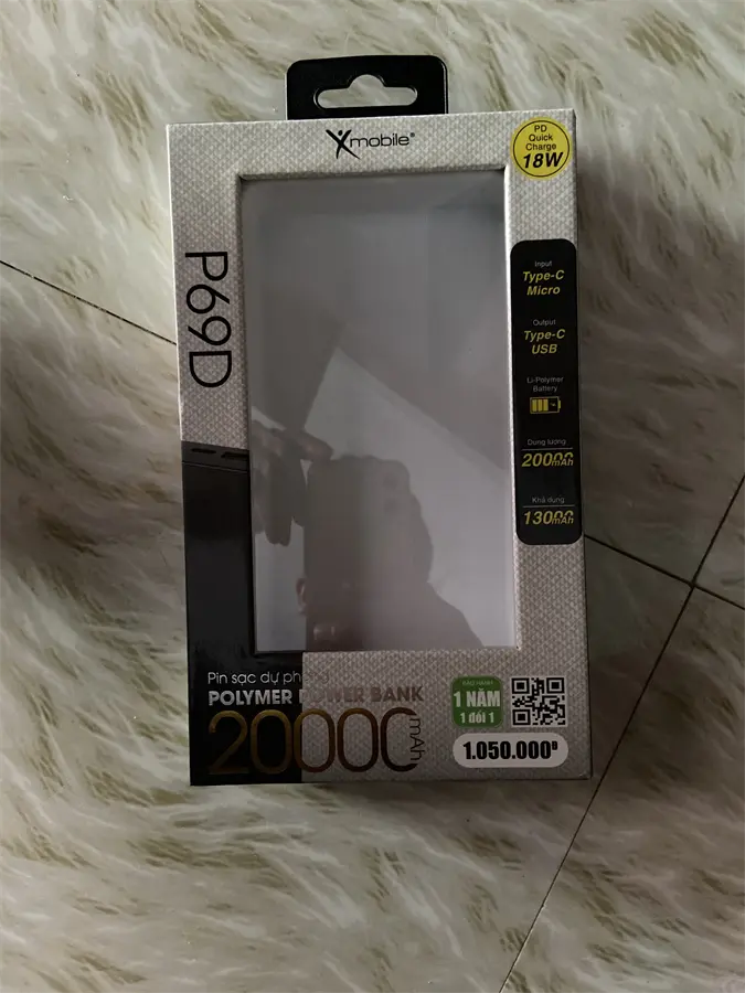 Khách hàng review Pin sạc dự phòng Polymer 20.000 mAh Type C PD QC3.0 18W Xmobile PowerBox P69D 17