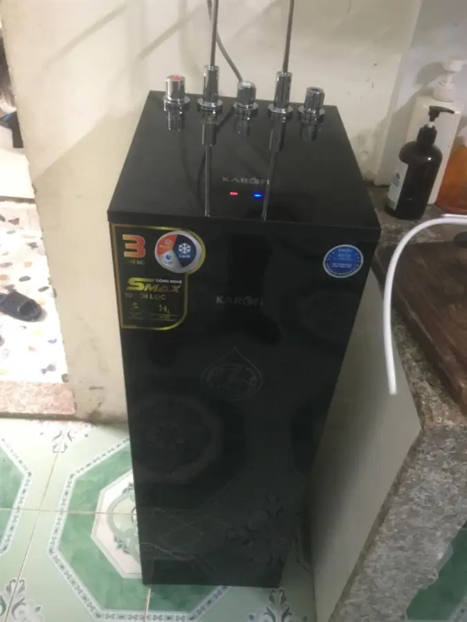 Khách hàng review Máy lọc nước RO nóng nguội lạnh Hydrogen Karofi KAD-X39 10 lõi 155