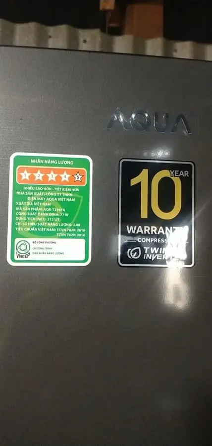 Khách hàng review Tủ lạnh Aqua Inverter 212 lít AQR-T239FA(HB) 19