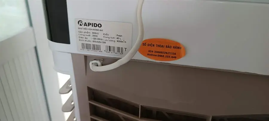 Khách hàng review Quạt điều hòa Rapido 9000D 200W 26