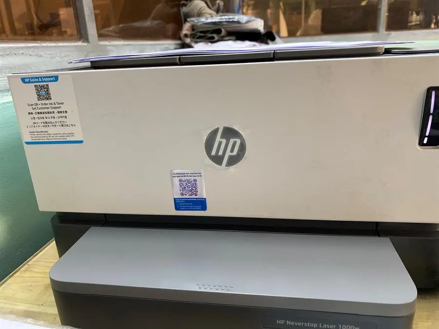 Khách hàng review Máy In Laser Trắng Đen HP Neverstop Laser 1000w Wifi (4RY23A) 1