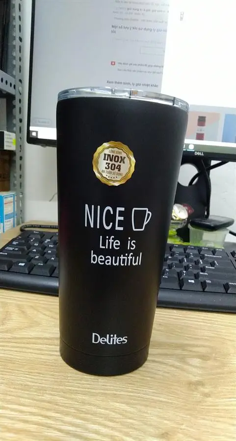 Khách hàng review Ly giữ nhiệt inox 500 ml Delites Q10A đen 10