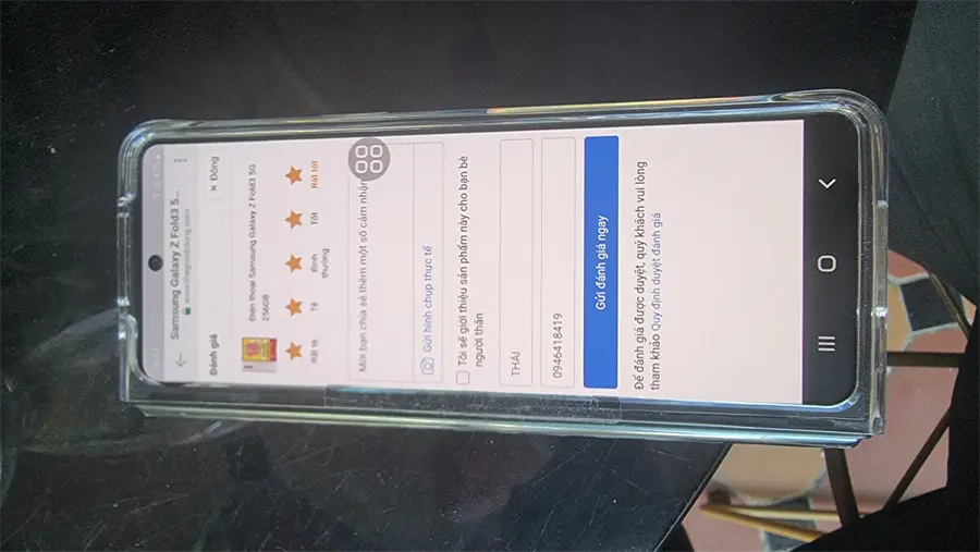 Khách hàng review Điện thoại Samsung Galaxy Z Fold3 5G 256GB 3