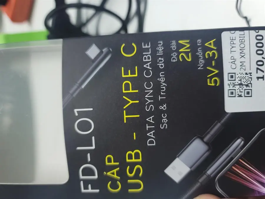 Khách hàng review Cáp Type C 2m Xmobile FD-L01 15