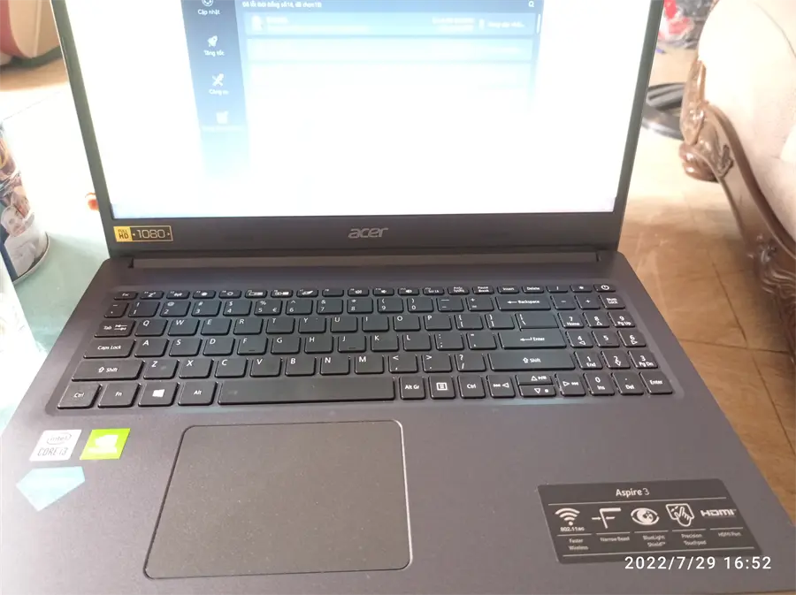Khách hàng review Laptop Acer Aspire 3 A315 57G 32QP i3 1005G1/4GB/256GB/2GB MX330/Win11 (NX.HZRSV.00A) 1