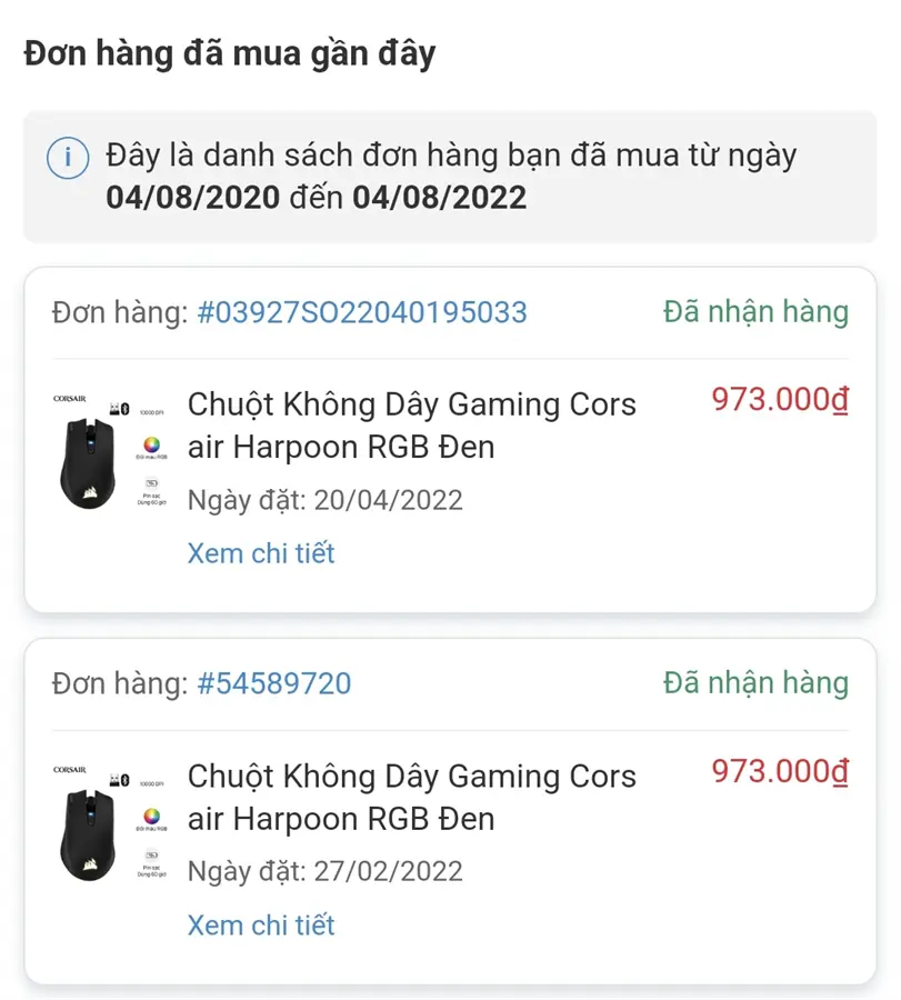 Khách hàng review Chuột sạc Bluetooth Gaming Corsair Harpoon RGB 1
