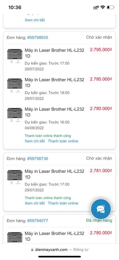 Khách hàng review Máy in laser trắng đen đơn năng Brother HL-L2321D 19