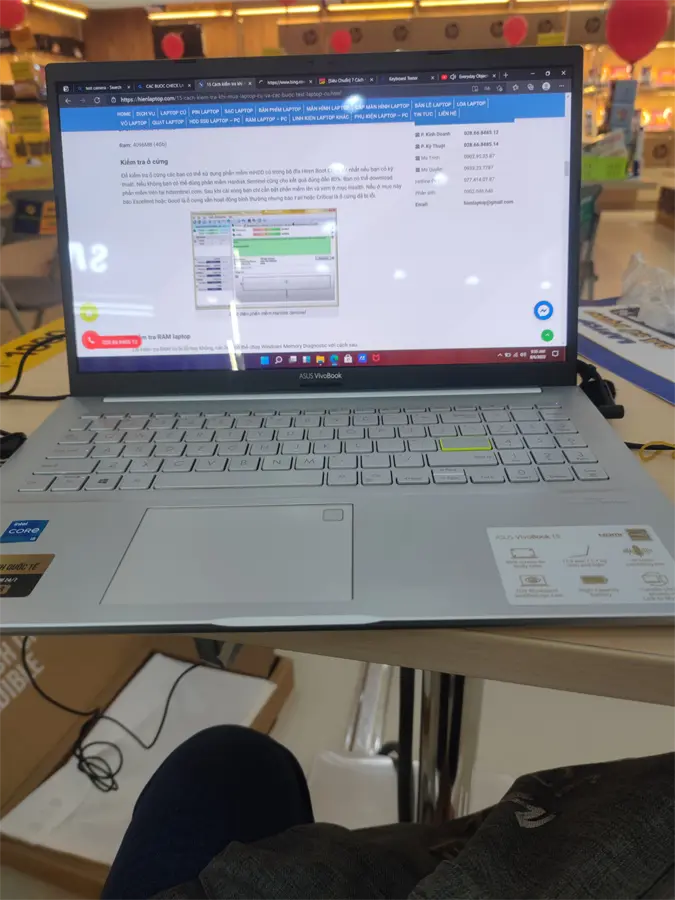 Khách hàng review Laptop Asus VivoBook A515EA OLED i5 1135G7/8GB/512GB/Win11 (L12032W) 9