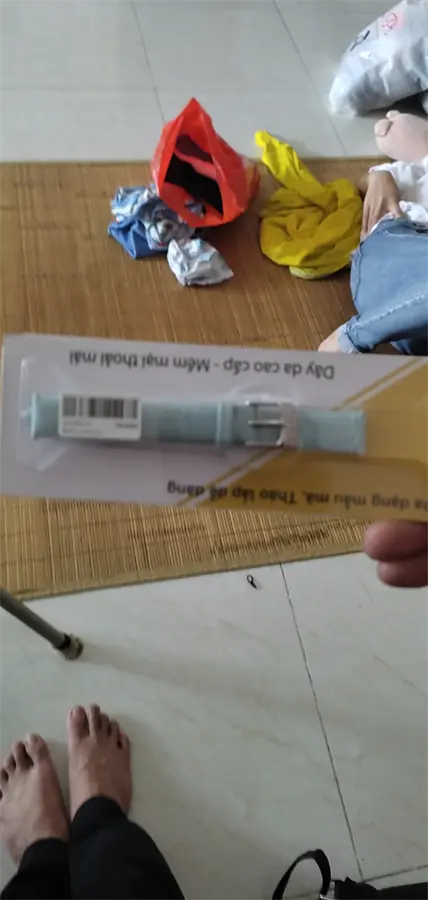 Khách hàng review Dây da đồng hồ 14mm SL100-02 Xanh ngọc 1