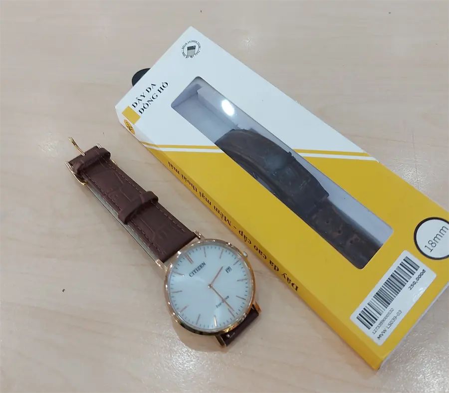 Khách hàng review Dây da đồng hồ 18mm LS039-03 Nâu 1