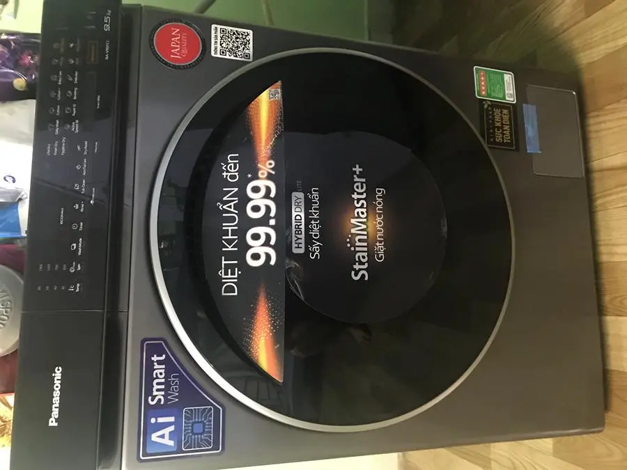Khách hàng review Máy giặt Panasonic Inverter giặt 9.5 kg - sấy tiện ích 2 kg NA-V95FC1LVT 127