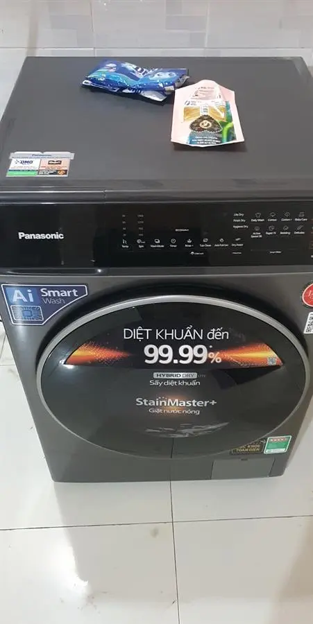 Khách hàng review Máy giặt Panasonic Inverter giặt 9.5 kg - sấy tiện ích 2 kg NA-V95FC1LVT 122