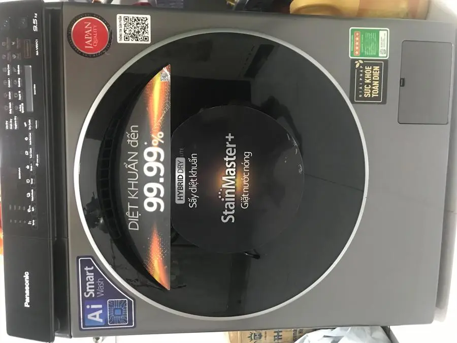 Khách hàng review Máy giặt Panasonic Inverter giặt 9.5 kg - sấy tiện ích 2 kg NA-V95FC1LVT 112