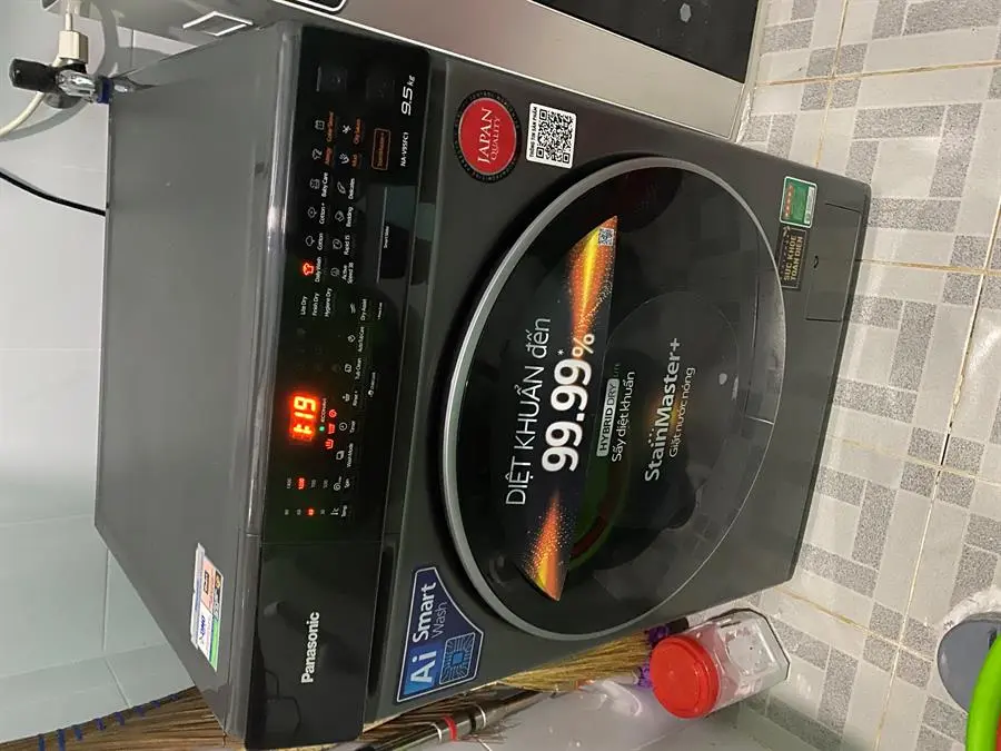 Khách hàng review Máy giặt Panasonic Inverter giặt 9.5 kg - sấy tiện ích 2 kg NA-V95FC1LVT 100
