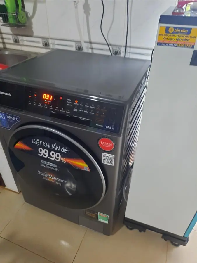 Khách hàng review Máy giặt Panasonic Inverter giặt 9.5 kg - sấy tiện ích 2 kg NA-V95FC1LVT 93