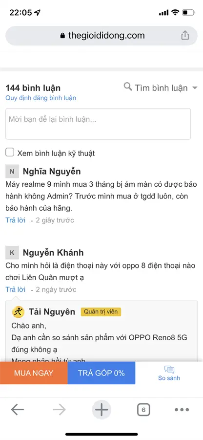 Khách hàng review Điện thoại realme 9 4G 10