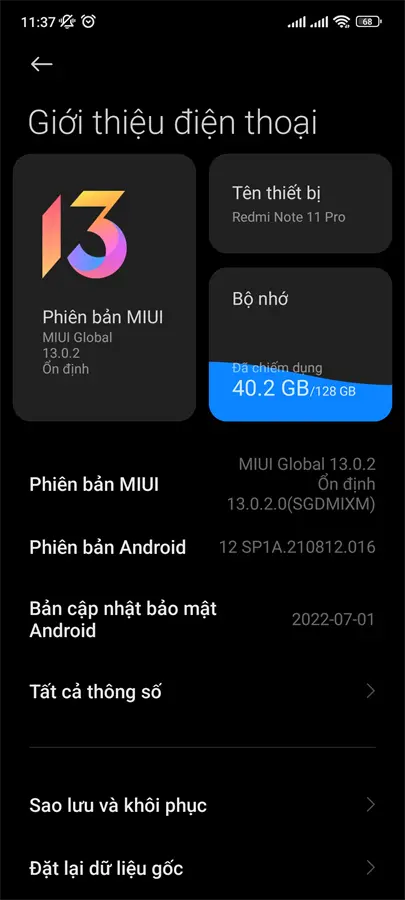 Khách hàng review Điện thoại Xiaomi Redmi Note 11 Pro 29