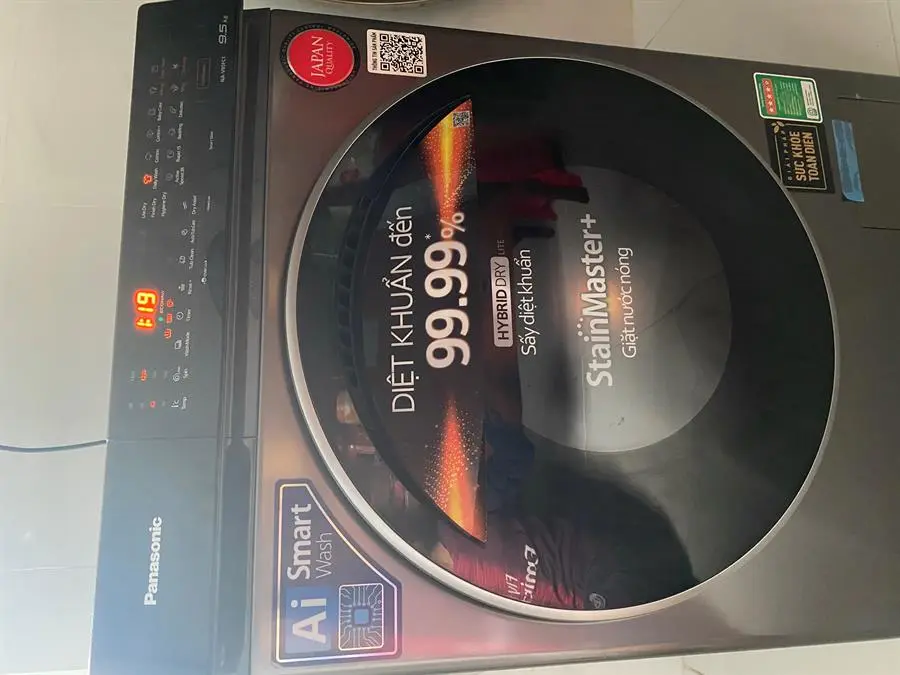 Khách hàng review Máy giặt Panasonic Inverter giặt 9.5 kg - sấy tiện ích 2 kg NA-V95FC1LVT 73