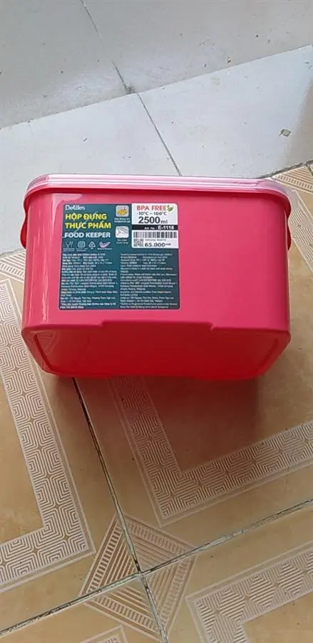 Khách hàng review Hộp đựng thực phẩm nhựa 2500 ml Delites E-1116 3