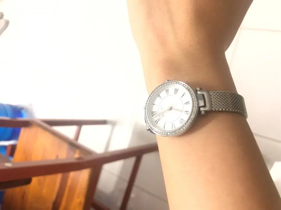 Khách hàng review Đồng hồ Nakzen Pha Lê Tuyết 28 mm Nữ SS8424L-7 4