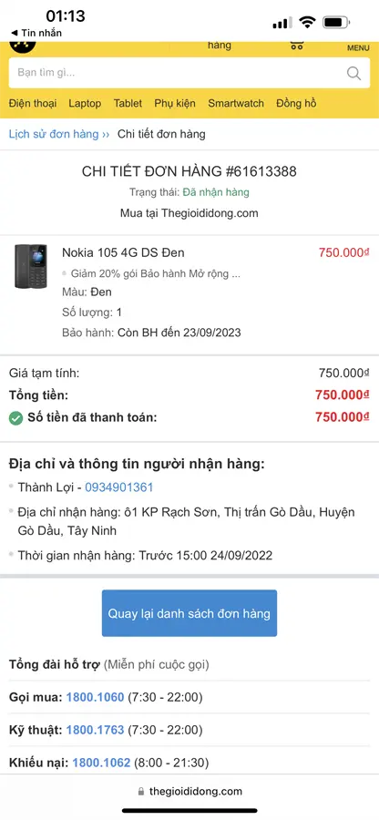 Khách hàng review Điện thoại Nokia 105 17