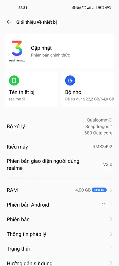 Khách hàng review Điện thoại realme 9i (4GB/64GB) 2