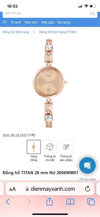 Khách hàng review Đồng hồ TITAN 28 mm Nữ 2606WM01 2