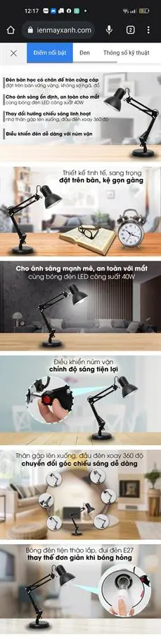 Khách hàng review Đèn bàn học Sunhouse SHE-13LED-A6 1