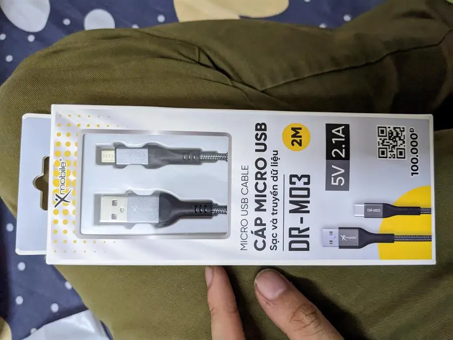 Khách hàng review Cáp sạc và truyền dữ liệu USB-A - Micro USB 12W 2m Xmobile DR-M03 5