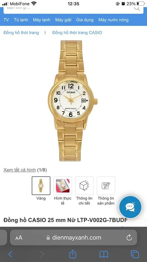 Khách hàng review Đồng hồ CASIO Timeless 25 mm Nữ LTP-V002G-7BUDF 2