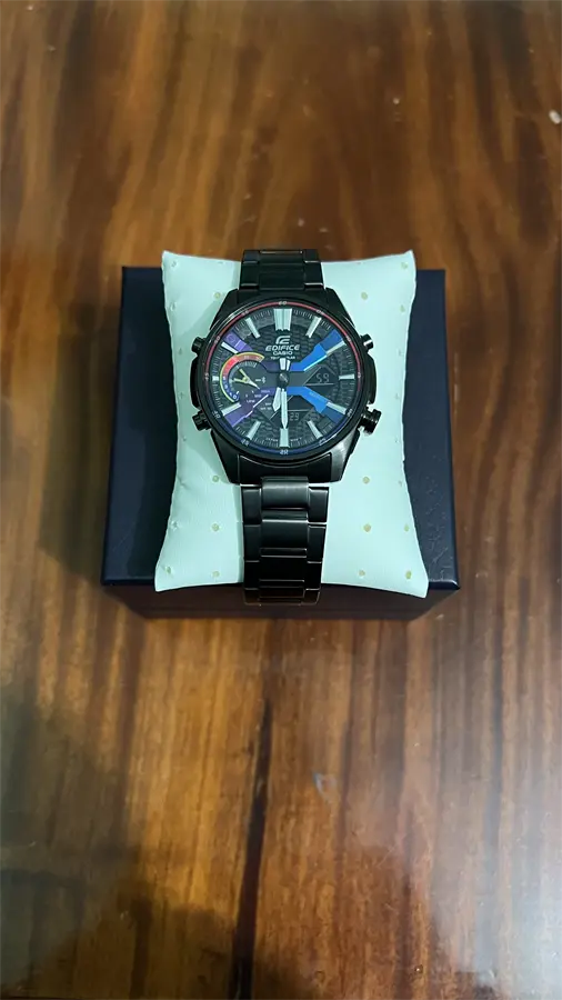 Khách hàng review Đồng hồ EDIFICE 46 mm Nam ECB-S100HG-1ADF 3