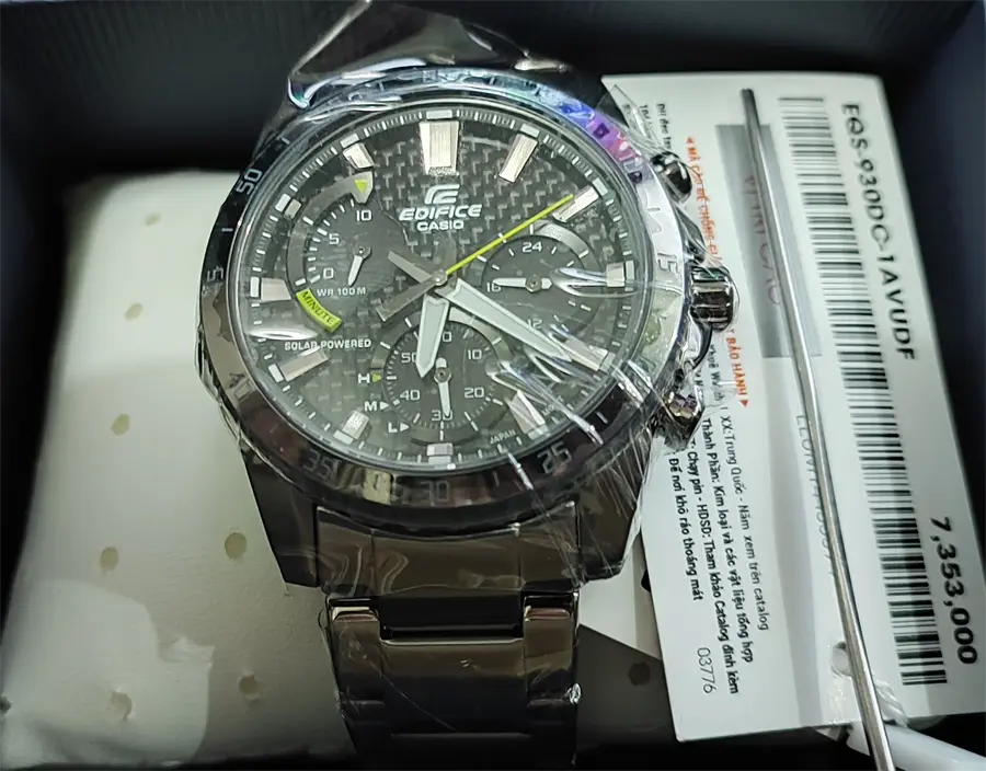 Khách hàng review Đồng hồ EDIFICE CASIO 45.3 mm Nam EQS-930DC-1AVUDF 1