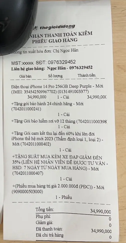 Khách hàng review Điện thoại iPhone 14 Pro 256GB 9