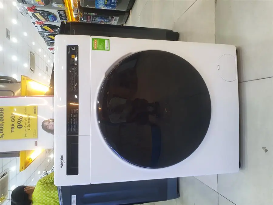 Khách hàng review Máy giặt sấy Whirlpool SaniCare Inverter giặt 10.5 kg - sấy 7 kg WWEB10702FW 1