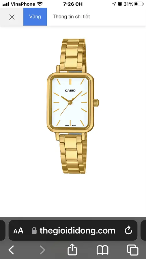 Khách hàng review Đồng hồ CASIO 20.7 mm Nữ LTP-V009G-7EUDF 3