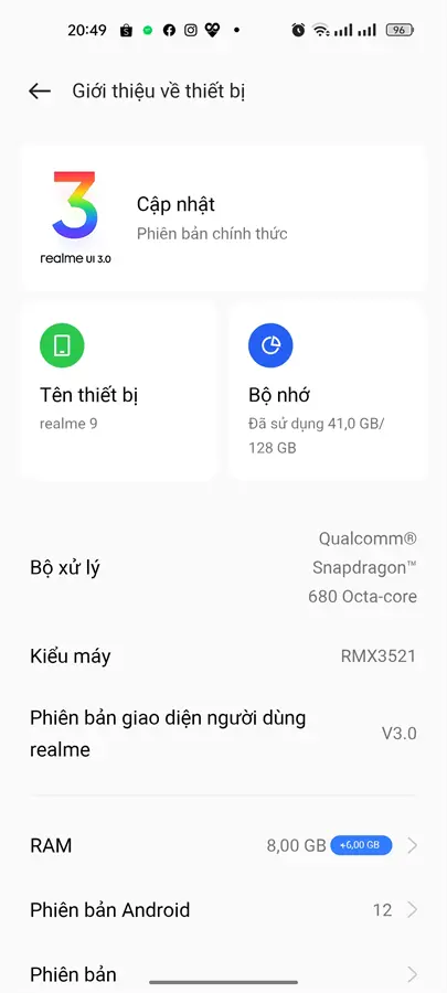 Khách hàng review Điện thoại realme 9 4G 8