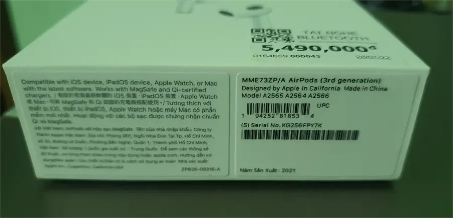 Khách hàng review Tai nghe Bluetooth AirPods 3 Wireless Charge Apple MME73 12