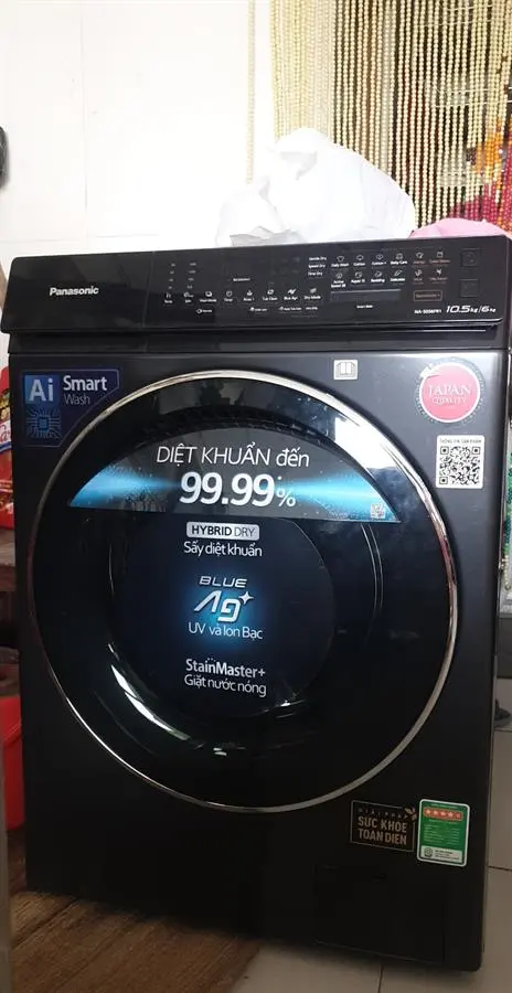 Khách hàng review Máy giặt sấy Panasonic Inverter giặt 10.5 kg - sấy 6 kg NA-S056FR1BV 12